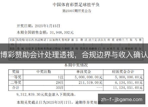 博彩赞助会计处理透视，合规边界与收入确认